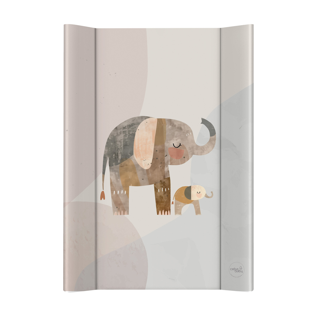 CEBA BABY Podložka prebaľovacia 2-hranná mäkká (50x70) Basic Elephant Family